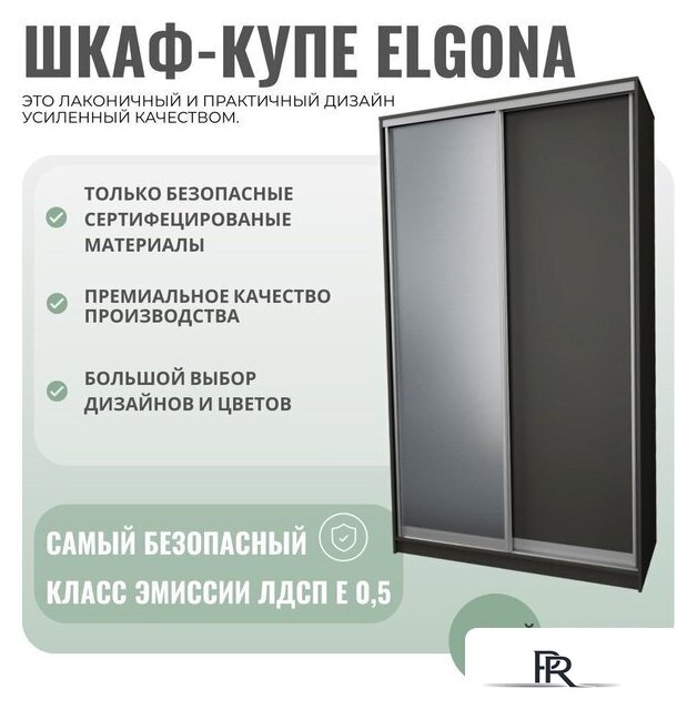 Шкаф-купе Рэйгрупп 158 EEX Elgon РГ-04.05 (дуб элисон/дуб элисон/хром) - Изображение №4 — Интернет-магазин ПроЗаказ