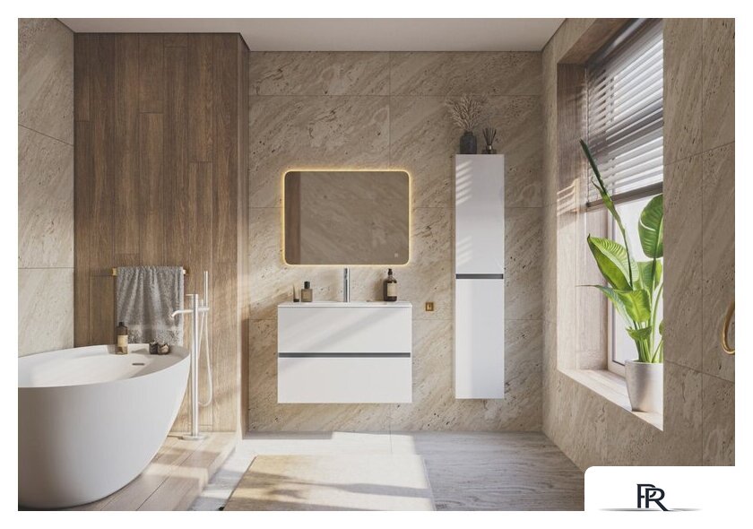  ЗОВ Шкаф-пенал для ванной Лира 150 LP150MW0MWGVA (белый глянец) - Изображение №3 — Интернет-магазин ПроЗаказ