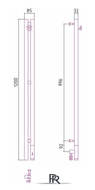 Полотенцесушитель Сунержа Нюанс 3.0 1200 правый 00-5843-1253 - Изображение №4 — Интернет-магазин ПроЗаказ