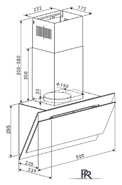 Кухонная вытяжка Hietzel CHV 5029G BL - Изображение №3 — Интернет-магазин ПроЗаказ