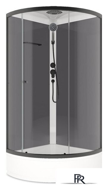 Душевая кабина Domani-Spa Simple 99 Mid 90x90 DS01Sm99MGrCl00.Gt-V1.2-Black - Изображение №1 — Интернет-магазин ПроЗаказ