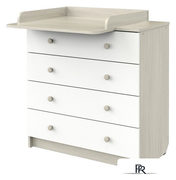 Детский комод Атон Мебель Odin (шимо светлый/белый) - Изображение №1 — Интернет-магазин ПроЗаказ