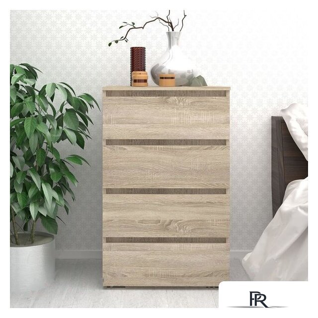 Комод Кортекс-мебель Бари 60 4ш (дуб сонома/дуб сонома/дуб сонома) - Изображение №3 — Интернет-магазин ПроЗаказ