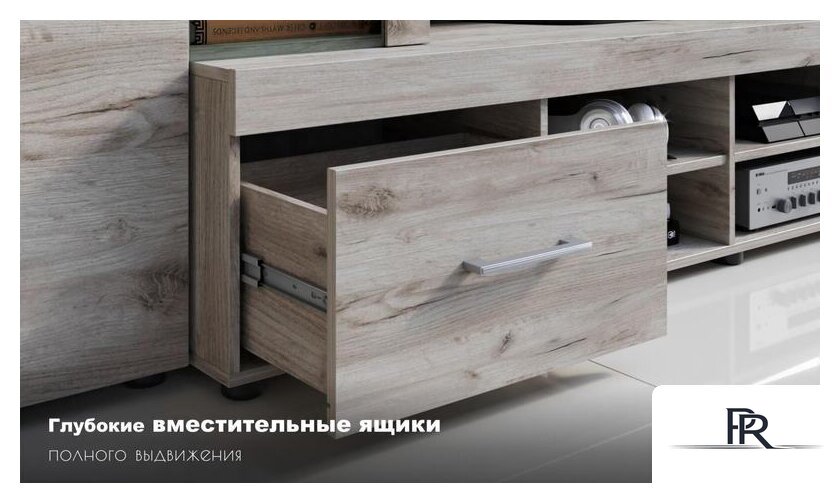 Стенка Империал Джерси (дуб крафт/серый) - Изображение №5 — Интернет-магазин ПроЗаказ