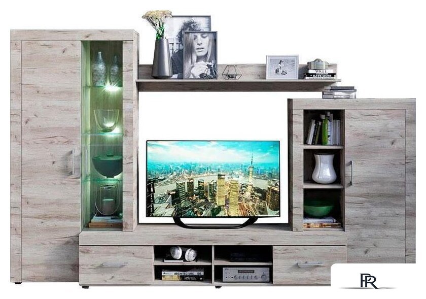 Стенка Империал Джерси (дуб крафт/серый) - Изображение №1 — Интернет-магазин ПроЗаказ