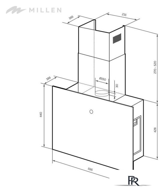 Кухонная вытяжка Millen MKHG 602 BL - Изображение №15 — Интернет-магазин ПроЗаказ