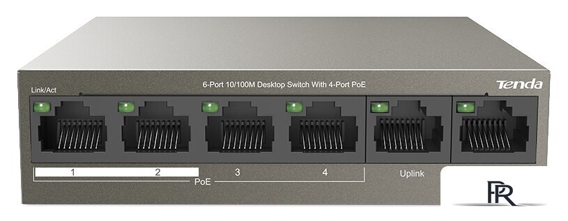 Неуправляемый коммутатор Tenda TEF1106P-4-63W - Изображение №1 — Интернет-магазин ПроЗаказ