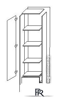 Шкаф-пенал Артём-Мебель ДСП СН-100.01 (дуб крафт белый/дуб крафт серый) - Изображение №5 — Интернет-магазин ПроЗаказ