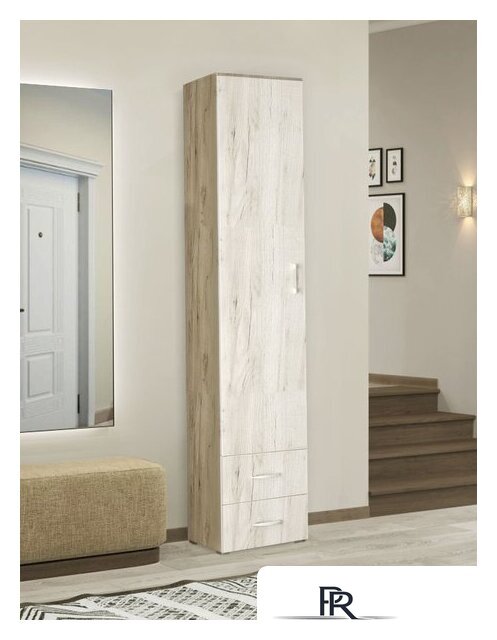 Шкаф-пенал Артём-Мебель ДСП СН-100.01 (дуб крафт белый/дуб крафт серый) - Изображение №4 — Интернет-магазин ПроЗаказ