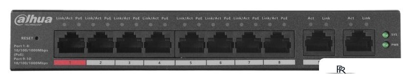 Управляемый коммутатор 2-го уровня Dahua DH-CS4010-8GT-110 - Изображение №2 — Интернет-магазин ПроЗаказ