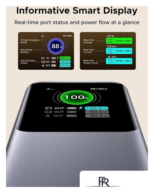 Внешний аккумулятор Ugreen PB726 95670B 20000mAh (серый) - Изображение №10 — Интернет-магазин ПроЗаказ