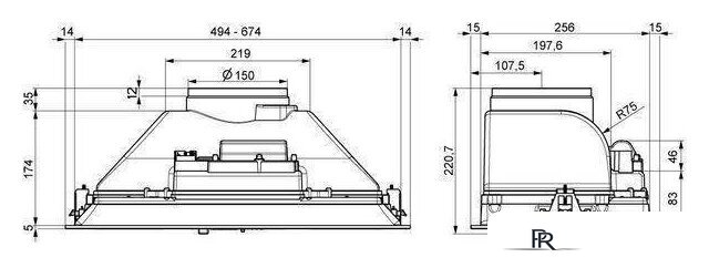 Кухонная вытяжка Elikor Pandora 52П-450 КВ 231044 (серый) - Изображение №3 — Интернет-магазин ПроЗаказ
