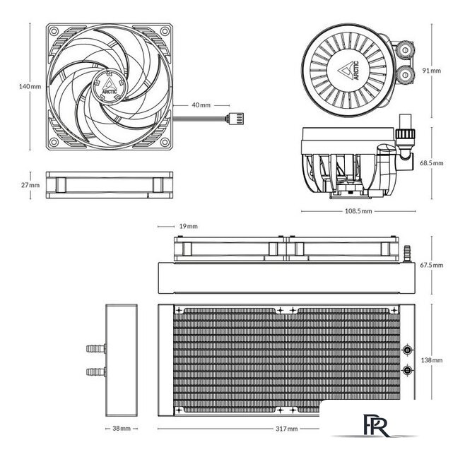 Система жидкостного охлаждения для процессора Arctic Liquid Freezer III 280 A-RGB White ACFRE00151A - Изображение №3 — Интернет-магазин ПроЗаказ