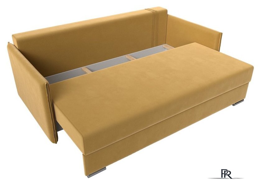 Диван Лига диванов Сайгон 348 (микровельвет желтый) - Изображение №7 — Интернет-магазин ПроЗаказ