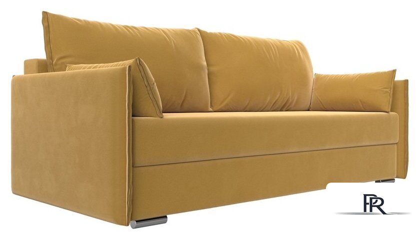 Диван Лига диванов Сайгон 348 (микровельвет желтый) - Изображение №1 — Интернет-магазин ПроЗаказ