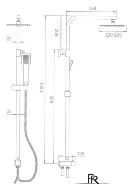 Душевая система  Ledeme L2416 - Изображение №2 — Интернет-магазин ПроЗаказ