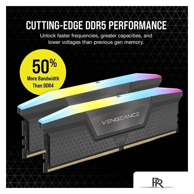 Оперативная память Corsair Vengeance RGB 2x16ГБ DDR5 6400 МГц CMH32GX5M2B6400Z32 - Изображение №3 — Интернет-магазин ПроЗаказ