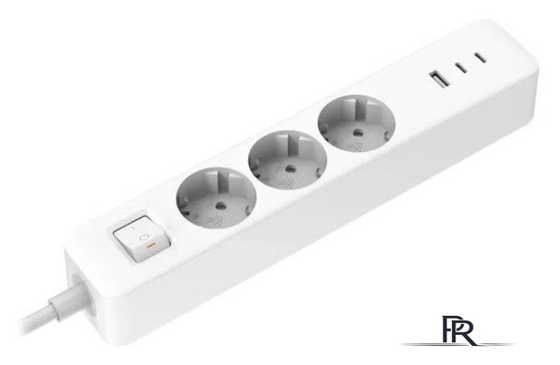 Удлинитель Xiaomi Mi Power Strip 20W 2C1A XMCXB01EU (USB Type-A + 2 USB Type-C, белый, международная версия) - Изображение №1 — Интернет-магазин ПроЗаказ