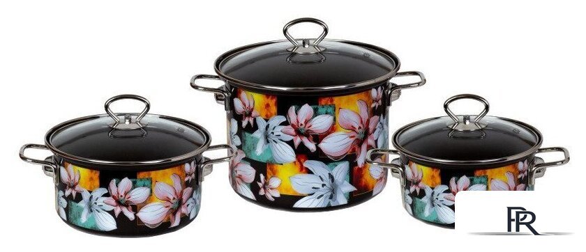 Набор кастрюль КМЗ Адель 5 1 Элит (3шт, коричневый) - Изображение №1 — Интернет-магазин ПроЗаказ