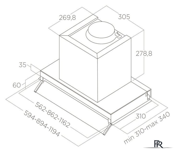 Кухонная вытяжка Elica Boxin LX/IX/A/60 PRF0114760A - Изображение №4 — Интернет-магазин ПроЗаказ