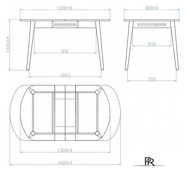 Кухонный стол Мебель-класс Эней (белый/Р43) - Изображение №2 — Интернет-магазин ПроЗаказ