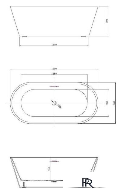 Ванна Vincea VBT-4291-1700 170x80 - Изображение №5 — Интернет-магазин ПроЗаказ