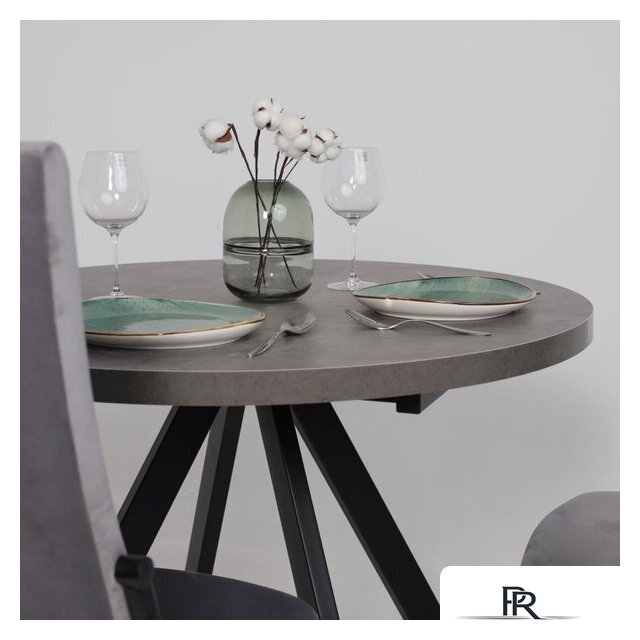 Кухонный стол Мамадома Rondo M-100 раздвижной 100-135 (дымчатая керамика/черный) - Изображение №11 — Интернет-магазин ПроЗаказ