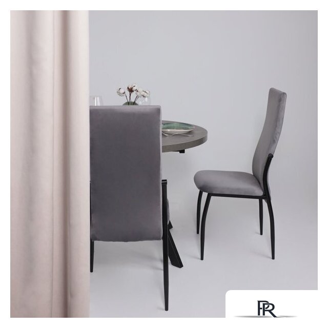 Кухонный стол Мамадома Rondo M-100 раздвижной 100-135 (дымчатая керамика/черный) - Изображение №9 — Интернет-магазин ПроЗаказ