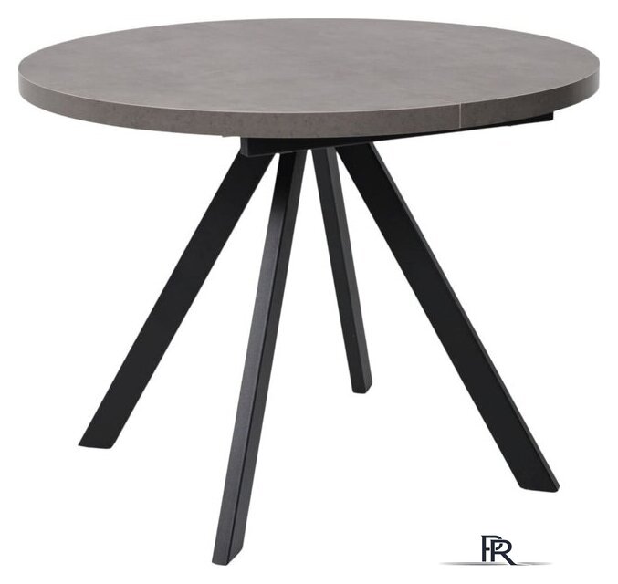 Кухонный стол Мамадома Rondo M-100 раздвижной 100-135 (дымчатая керамика/черный) - Изображение №1 — Интернет-магазин ПроЗаказ