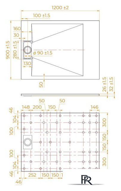 Душевой поддон RGW TUS-W 90x120 - Изображение №7 — Интернет-магазин ПроЗаказ