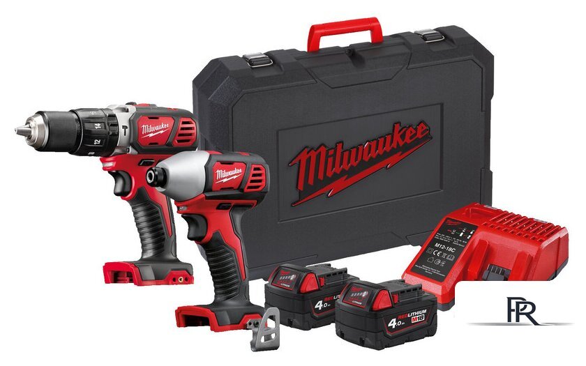  Milwaukee M18 BPP2C-402C 4933443552 (шуруповерт, винтоверт, 2 АКБ, кейс) - Изображение №1 — Интернет-магазин ПроЗаказ