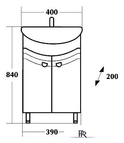  Onika Тумба под умывальник Манго 40.11 (белый) [104002] - Изображение №3 — Интернет-магазин ПроЗаказ