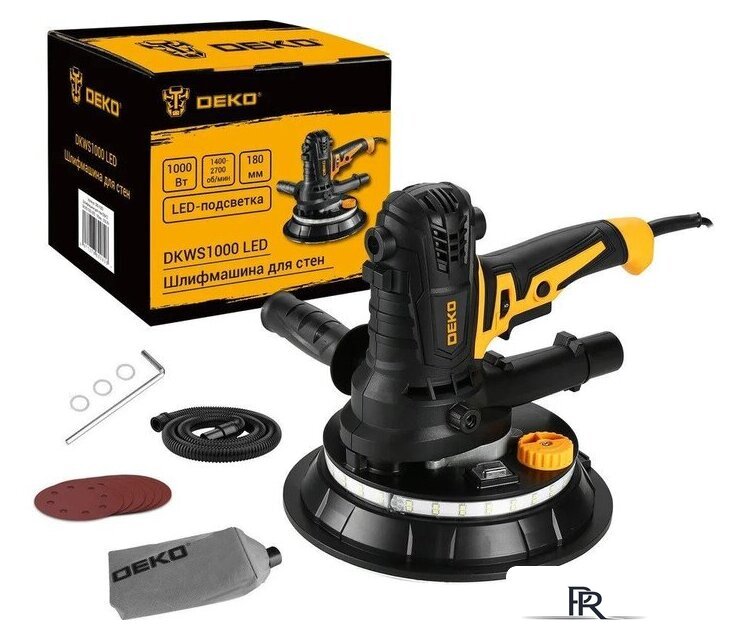 Шлифмашина для стен и потолков Deko DKWS1000 LED 085-1060 - Изображение №1 — Интернет-магазин ПроЗаказ