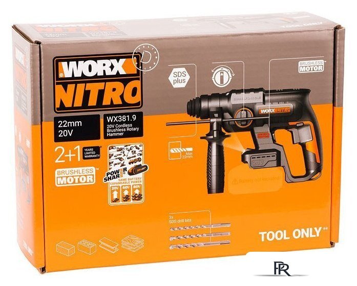 Перфоратор Worx WX381.9 (без АКБ) - Изображение №9 — Интернет-магазин ПроЗаказ