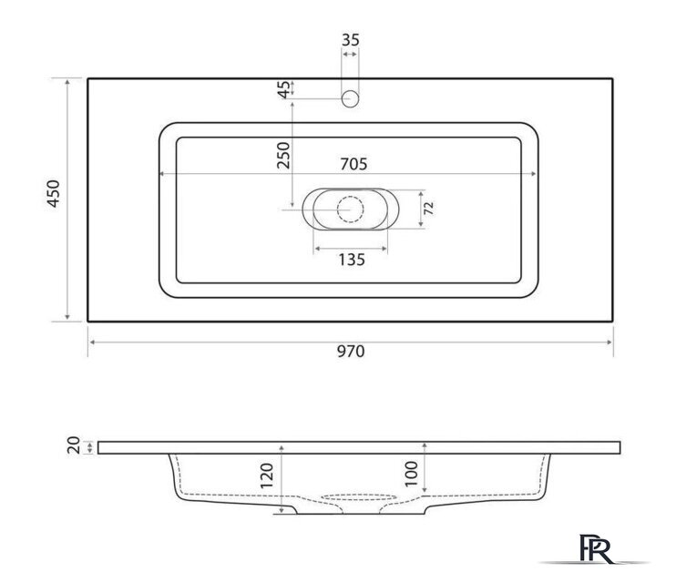 Умывальник Madera Modul 100 - Изображение №2 — Интернет-магазин ПроЗаказ