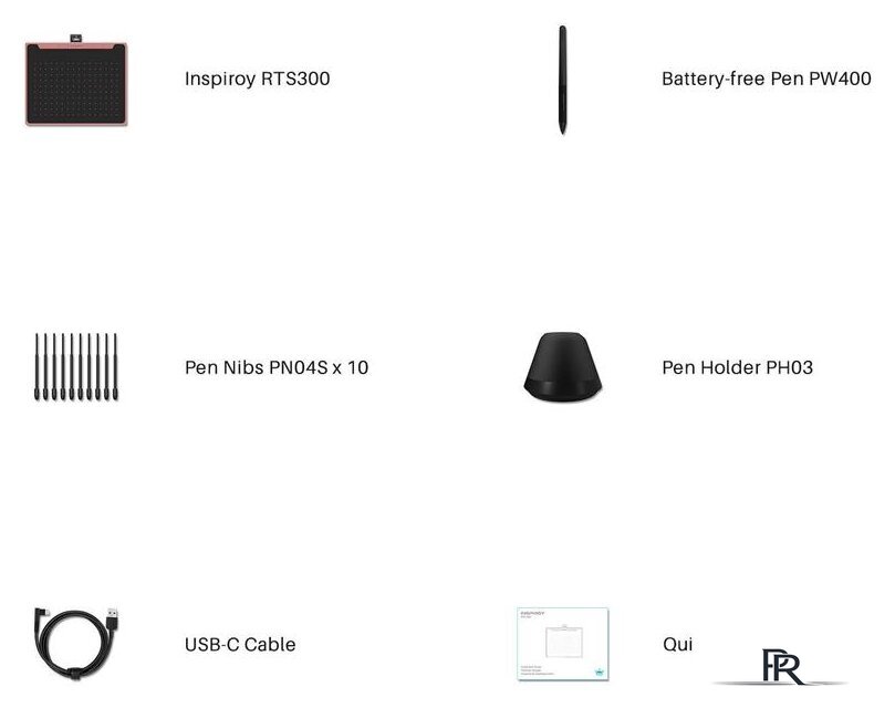 Графический планшет Huion Inspiroy RTS-300 (розовый) - Изображение №10 — Интернет-магазин ПроЗаказ