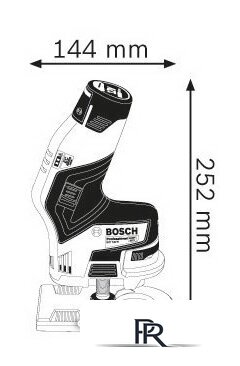 Кромочно-петельный фрезер Bosch GKF 12V-8 Professional 06016B0002 (без АКБ и кейса) - Изображение №2 — Интернет-магазин ПроЗаказ