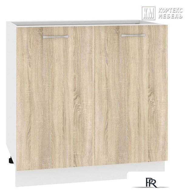 Шкаф напольный Кортекс-мебель Корнелия Лира НШ80р (дуб сонома/королевский опал) - Изображение №1 — Интернет-магазин ПроЗаказ