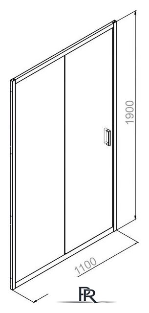 Душевая дверь Domani-Spa DoorCube 110x190 DS04DCb110L0T00.W - Изображение №12 — Интернет-магазин ПроЗаказ