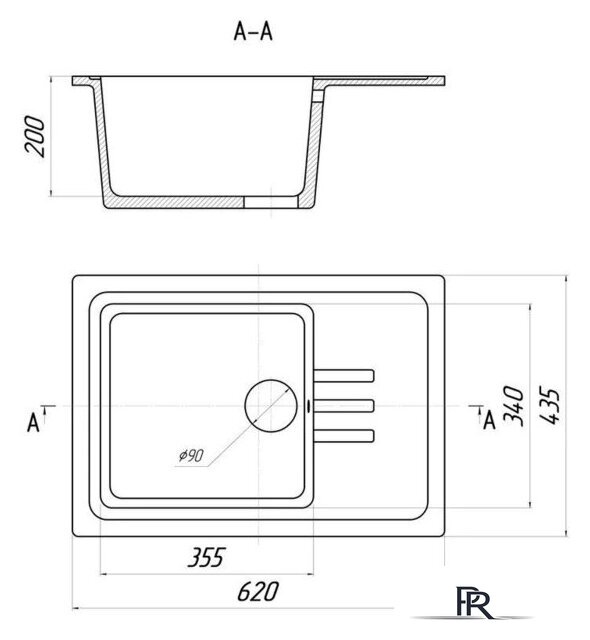 Кухонная мойка Wisent WB15-10 (с сифоном GER013) - Изображение №11 — Интернет-магазин ПроЗаказ