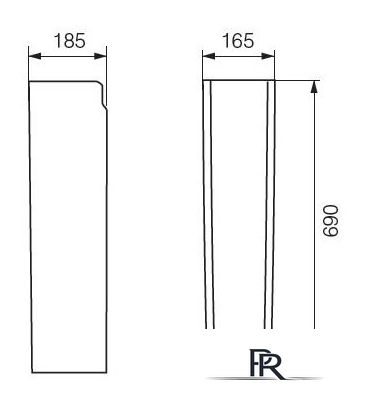 Пьедестал для умывальника Cersanit Carina S-PO-CAR50/55/60-w - Изображение №3 — Интернет-магазин ПроЗаказ