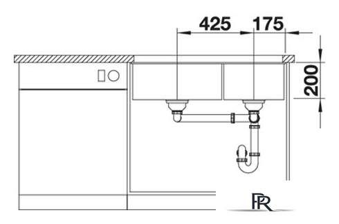 Кухонная мойка Blanco Subline 480/320-U (белый) 523588 - Изображение №4 — Интернет-магазин ПроЗаказ