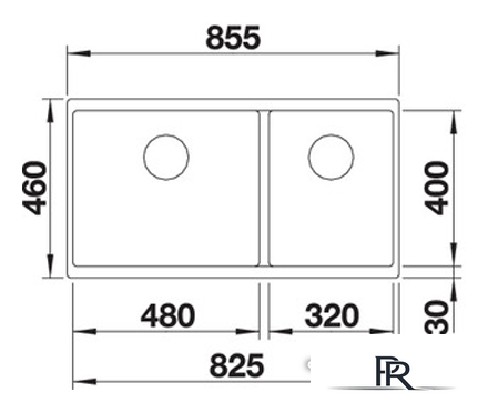 Кухонная мойка Blanco Subline 480/320-U (белый) 523588 - Изображение №2 — Интернет-магазин ПроЗаказ