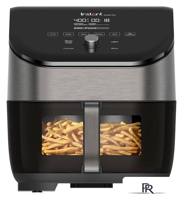 Аэрогриль (аэрофритюрница) Instant Vortex Plus ClearCook (серебристый/черный) - Изображение №1 — Интернет-магазин ПроЗаказ