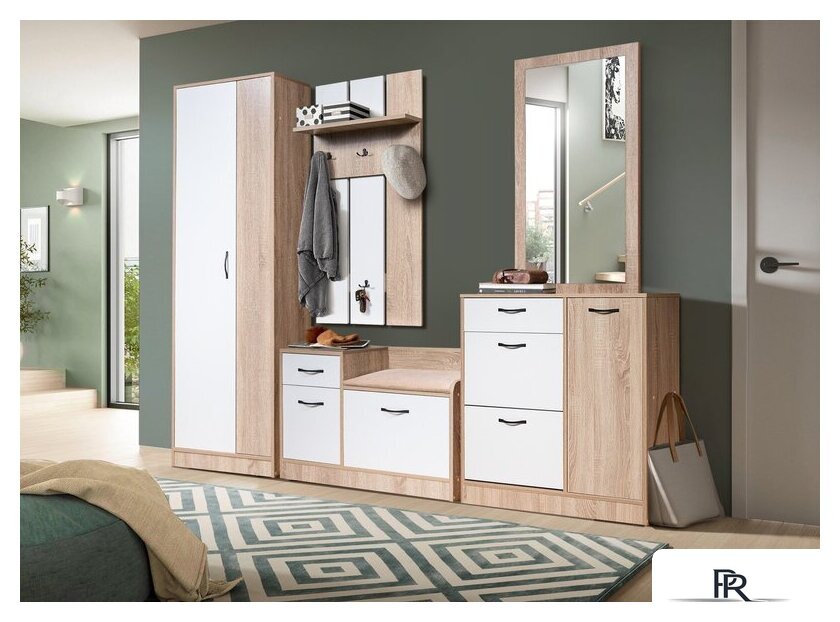 Шкаф-пенал Мебель-класс Порто-1 (белый/дуб сонома) - Изображение №3 — Интернет-магазин ПроЗаказ