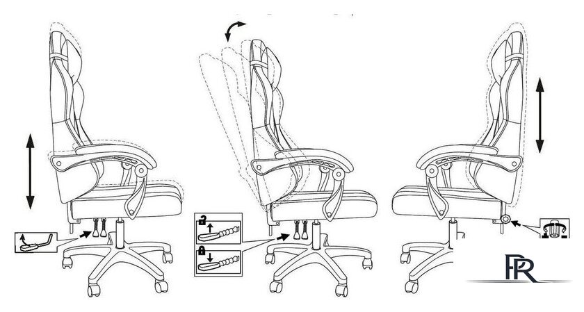 Игровое (геймерское) кресло Zombie Void (черный/серый) - Изображение №18 — Интернет-магазин ПроЗаказ