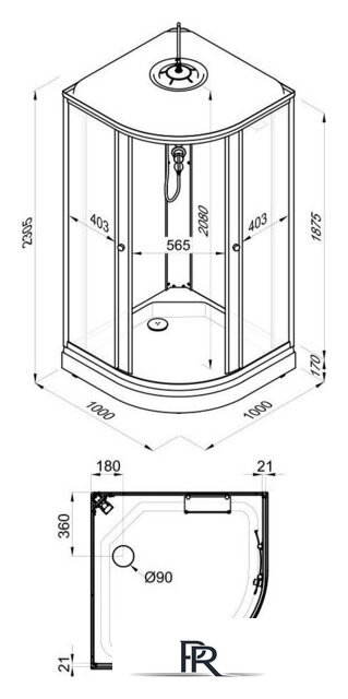 Душевая кабина Triton Мозаика А 100х100 - Изображение №10 — Интернет-магазин ПроЗаказ