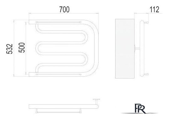 Полотенцесушитель TERMINUS Фокстрот 1
