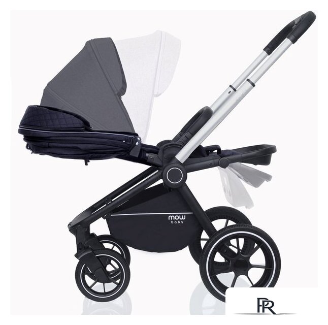 Универсальная коляска Rant MOWbaby Zoom PU (2 в 1, silver black) - Изображение №8 — Интернет-магазин ПроЗаказ