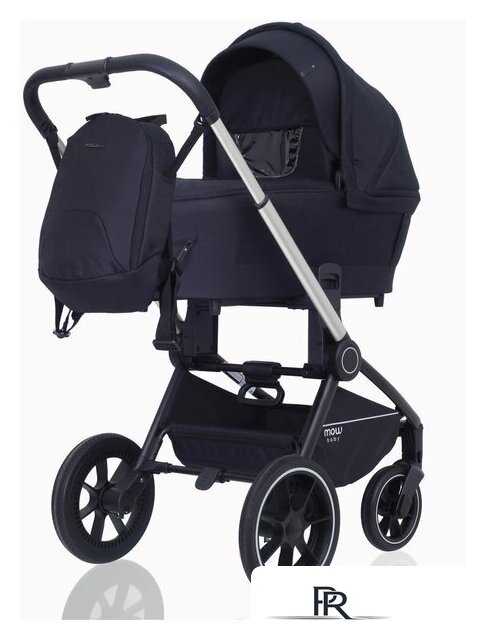 Универсальная коляска Rant MOWbaby Zoom PU (2 в 1, silver black) - Изображение №3 — Интернет-магазин ПроЗаказ